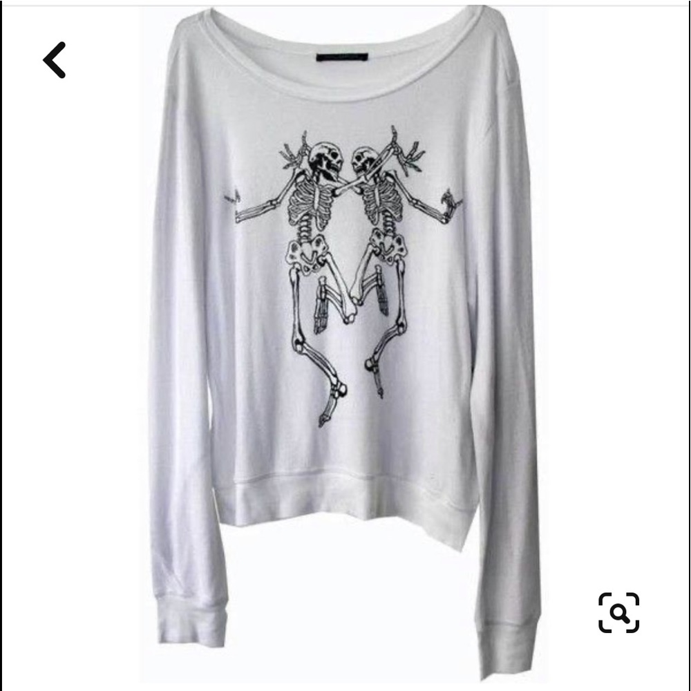 NWOT Wildfox Dancing Skeletons BBJ in Small S White